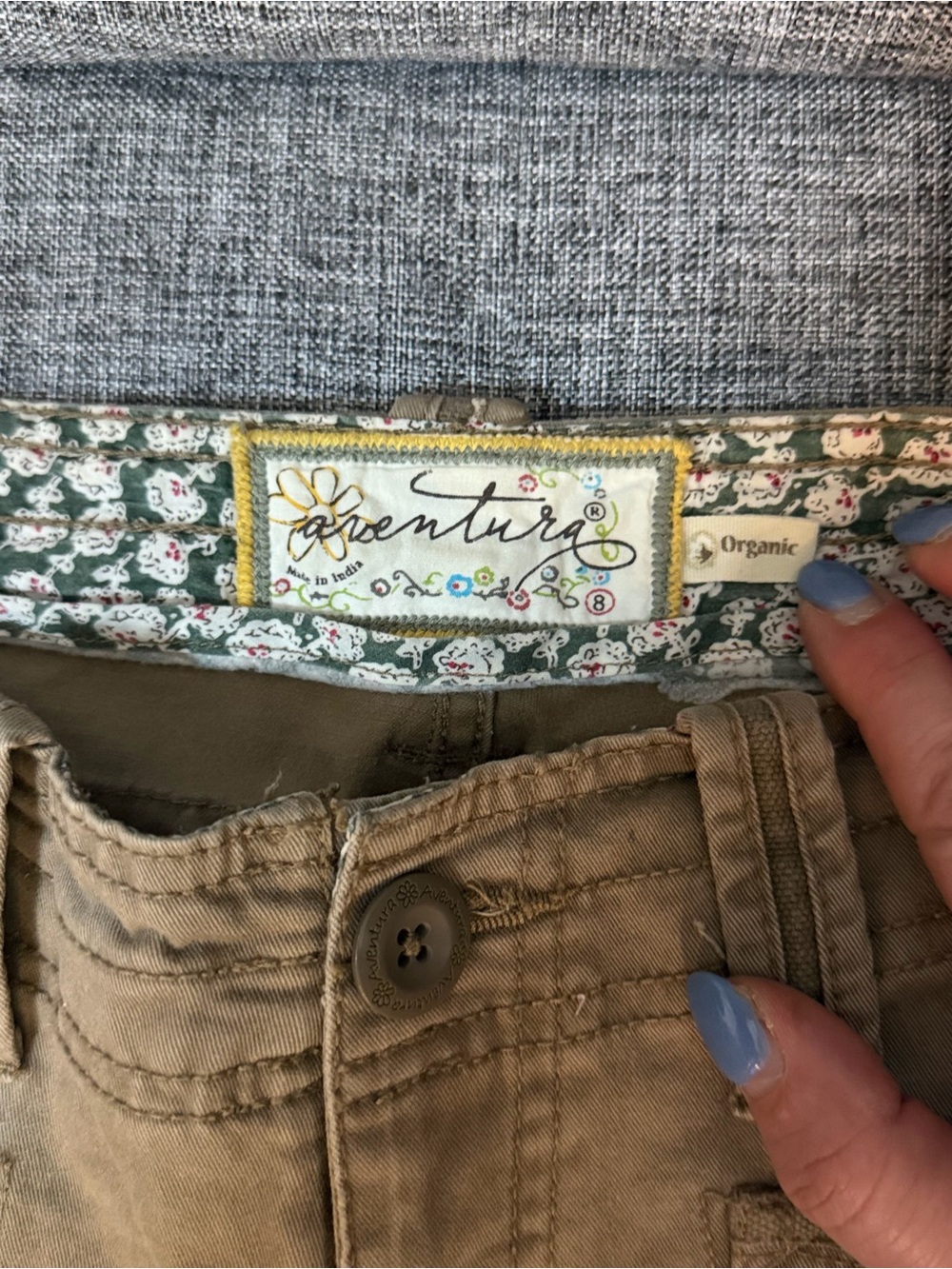 Aventura Organic Cotton Khaki Utility Pants Size 8